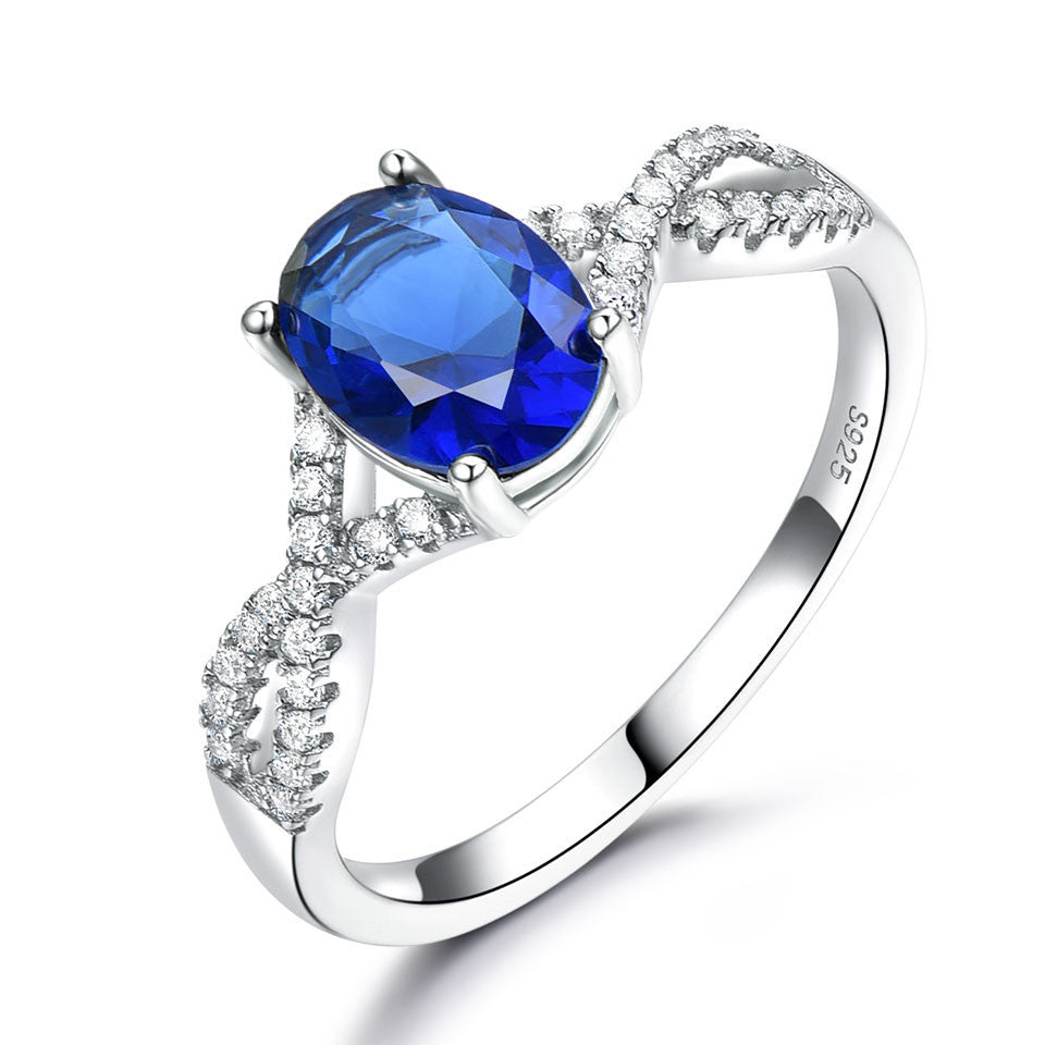 Noxypera Sterling Silver Oval Nano Morganite Ring