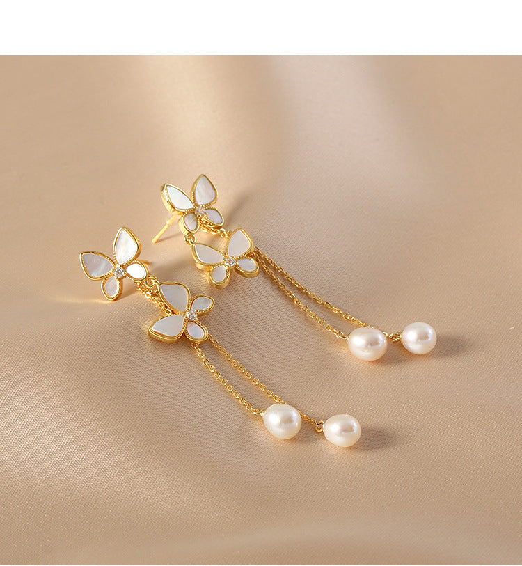 Noxypera Butterfly Long Tassel Earrings