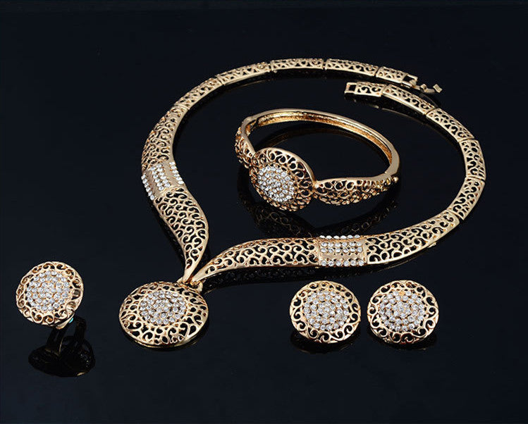 Noxypera Necklace Earrings Ring Bracelet Four Piece Set