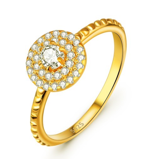 Noxypera 925 Sterling Silver Diamante Ring