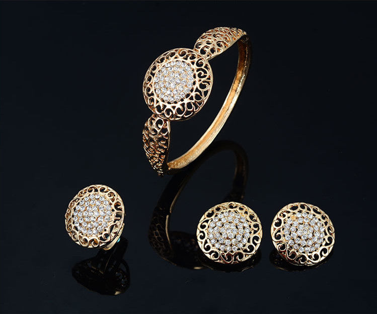 Noxypera Necklace Earrings Ring Bracelet Four Piece Set