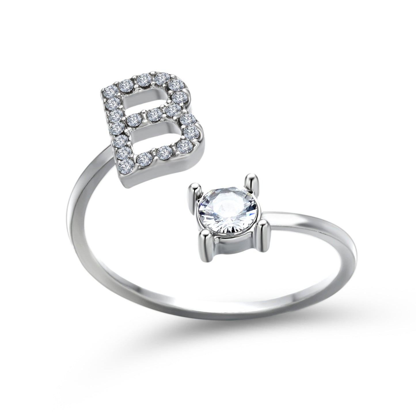 Noxypera Adjustable 26 Initial Letter Ring