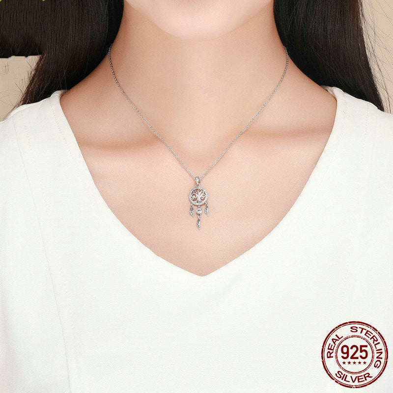 Noxypera Silver Dream Catcher Necklace