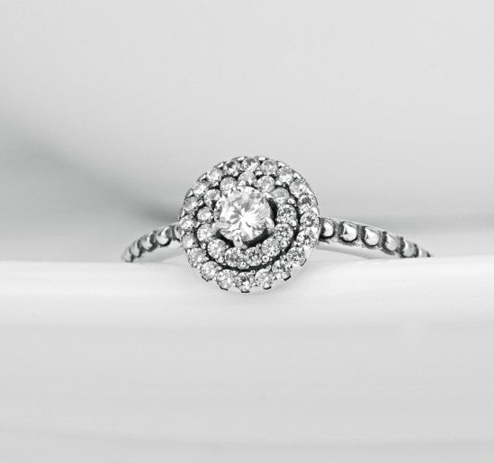 Noxypera 925 Sterling Silver Diamante Ring