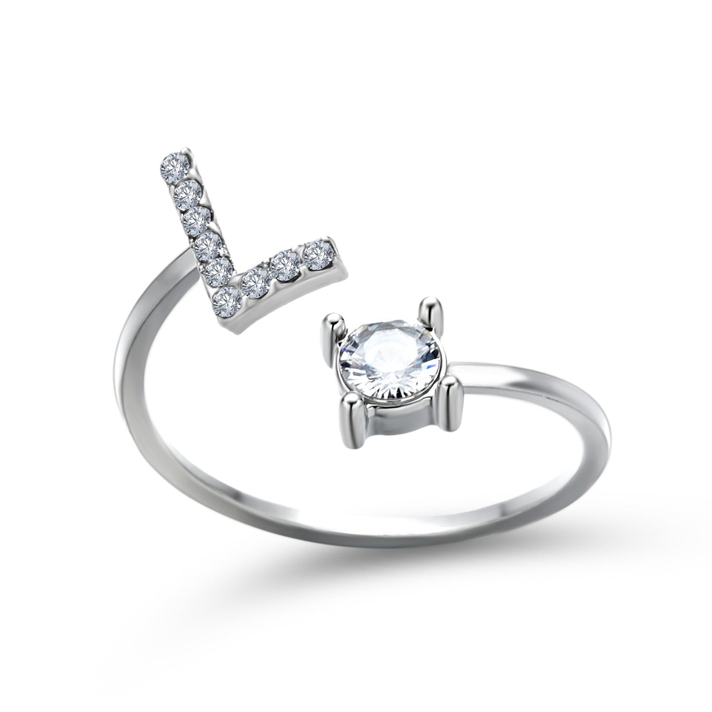 Noxypera Adjustable 26 Initial Letter Ring