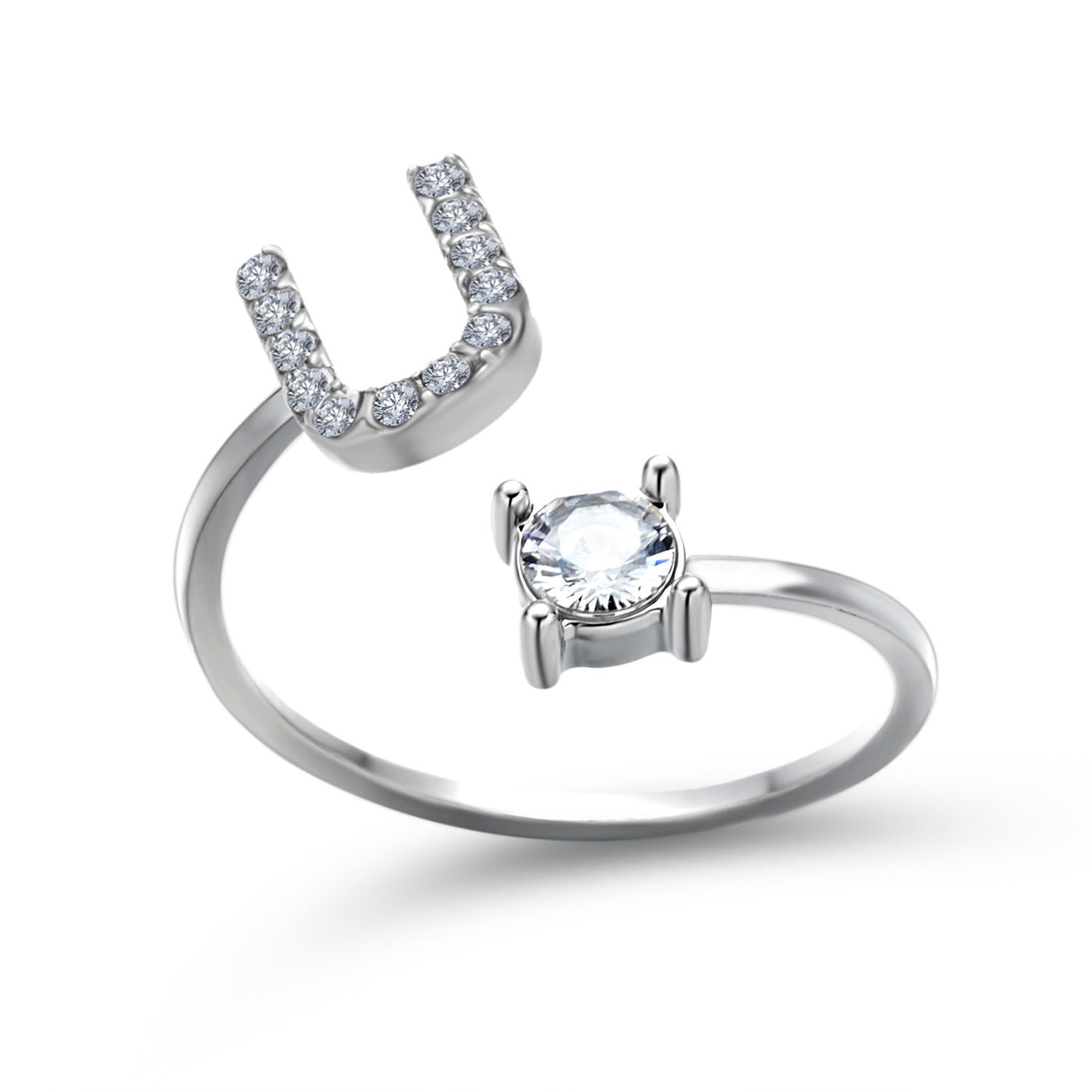 Noxypera Adjustable 26 Initial Letter Ring