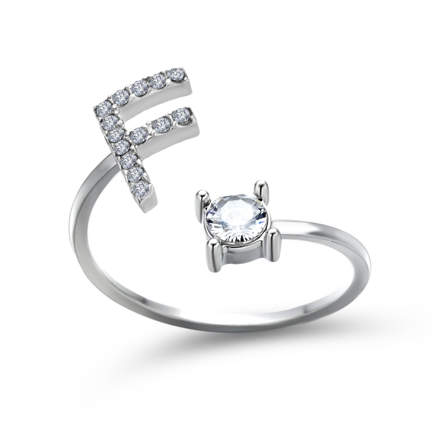 Noxypera Adjustable 26 Initial Letter Ring