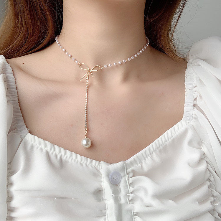 Noxypera Pearl Silver Gold Plated Necklace