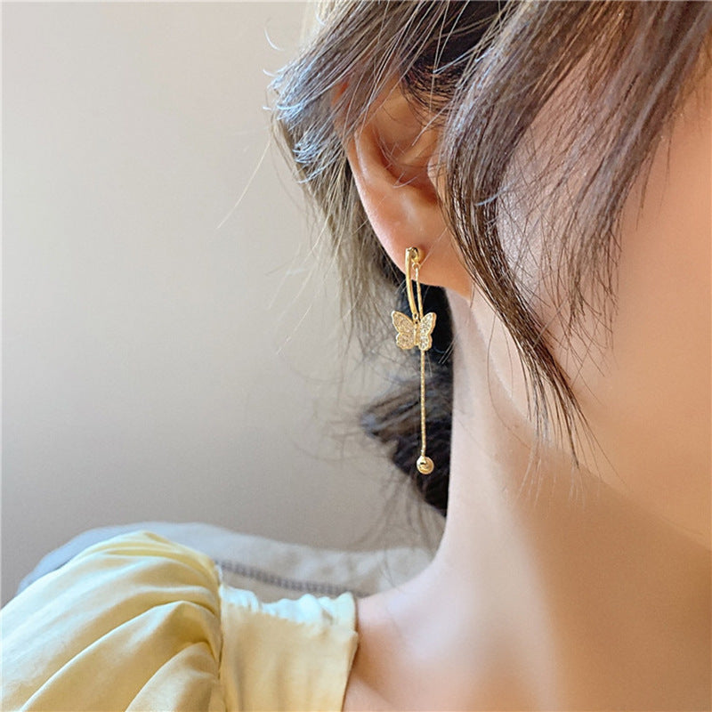Noxypera Premium Sense Tassel Butterfly Earrings