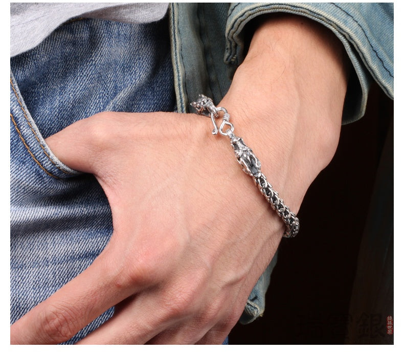 Noxypera S925 Silver Bold Men's Bracelet