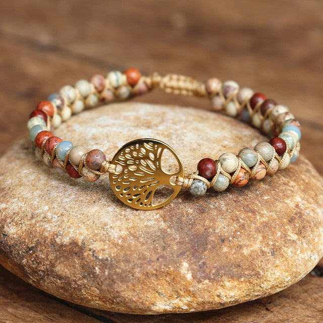 Noxypera Natural Agate Beads Bracelet