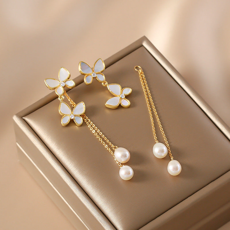 Noxypera Butterfly Long Tassel Earrings