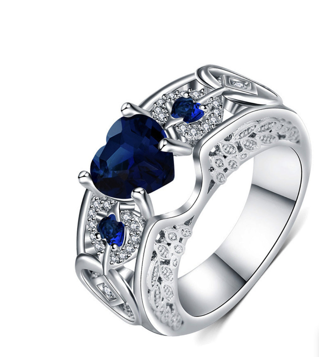 Noxypera Heart-Shaped Ruby Engagement Ring