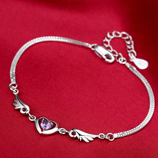 Noxypera 925 Sterling Silver Diamond-Treated Finish Bracelet