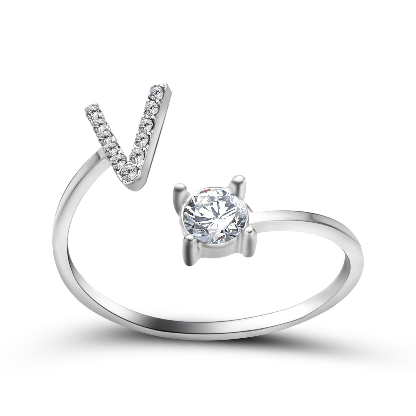 Noxypera Adjustable 26 Initial Letter Ring