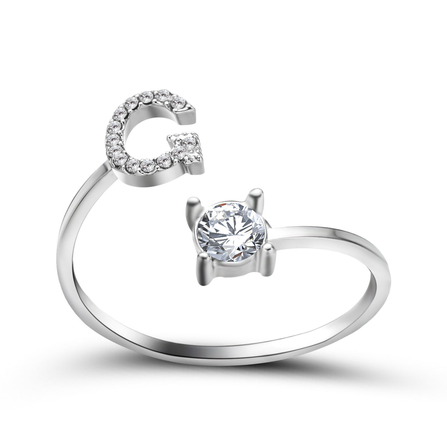 Noxypera Adjustable 26 Initial Letter Ring