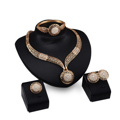 Noxypera Necklace Earrings Ring Bracelet Four Piece Set