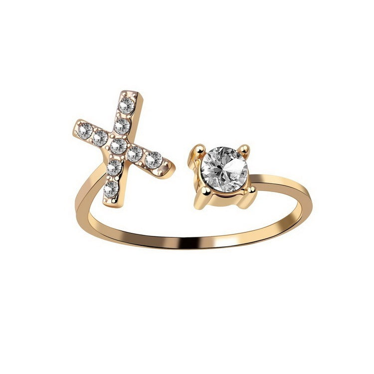 Noxypera Adjustable 26 Initial Letter Ring
