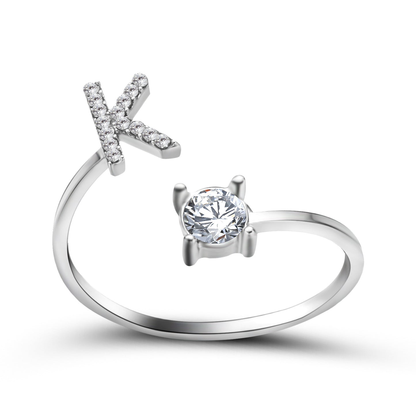 Noxypera Adjustable 26 Initial Letter Ring
