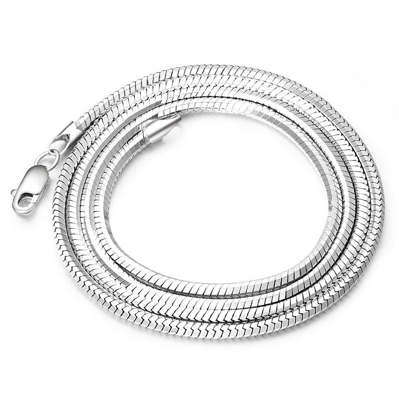Noxypera Sterling Silver Plated Platinum Necklace