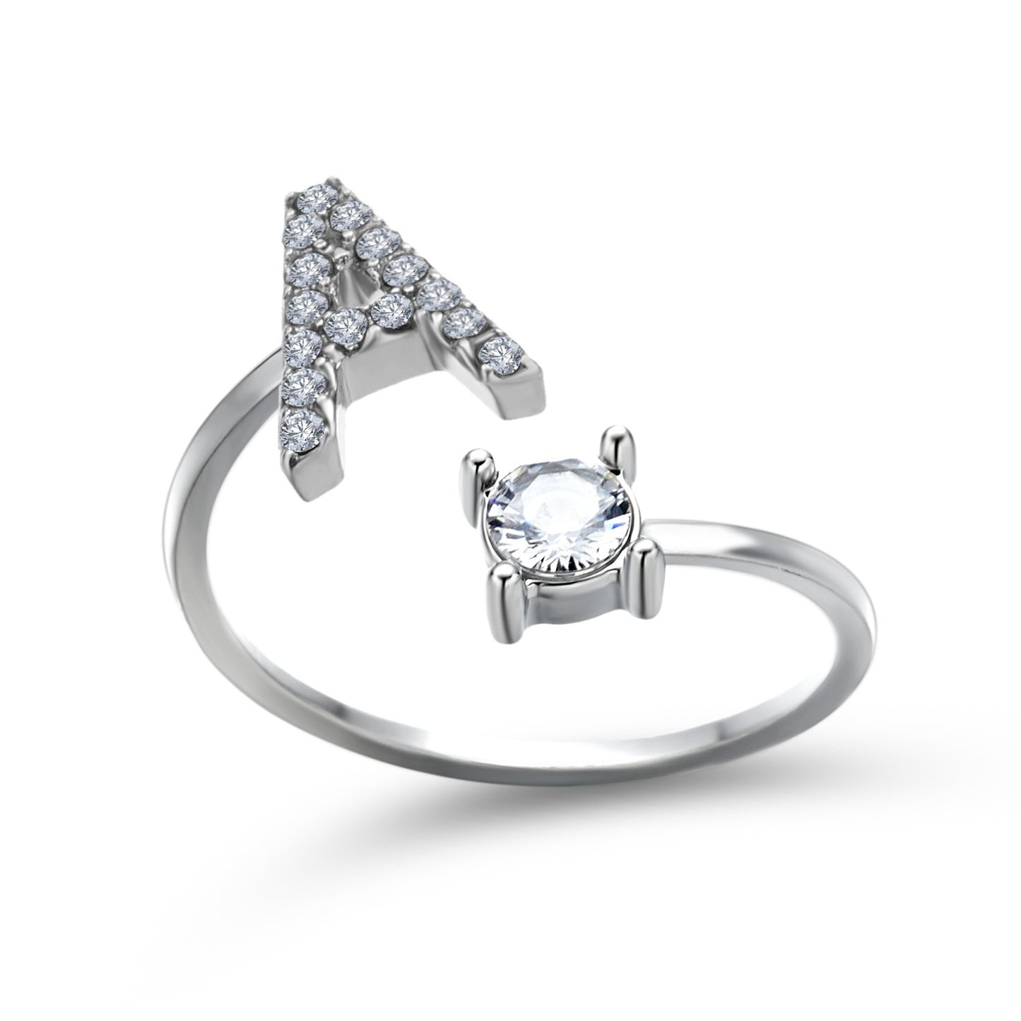 Noxypera Adjustable 26 Initial Letter Ring