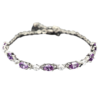 Noxypera 925 Silver Amethyst Bracelet