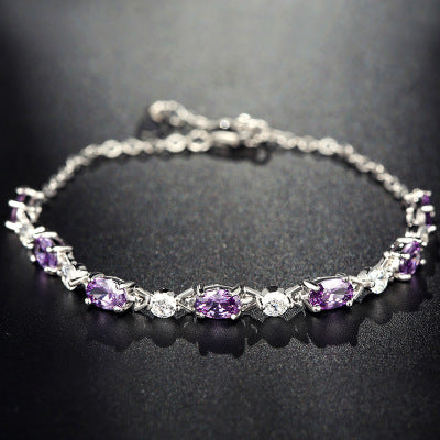 Noxypera 925 Silver Amethyst Bracelet