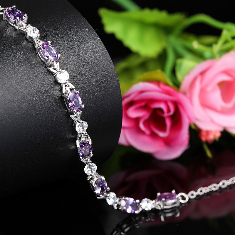 Noxypera 925 Silver Amethyst Bracelet