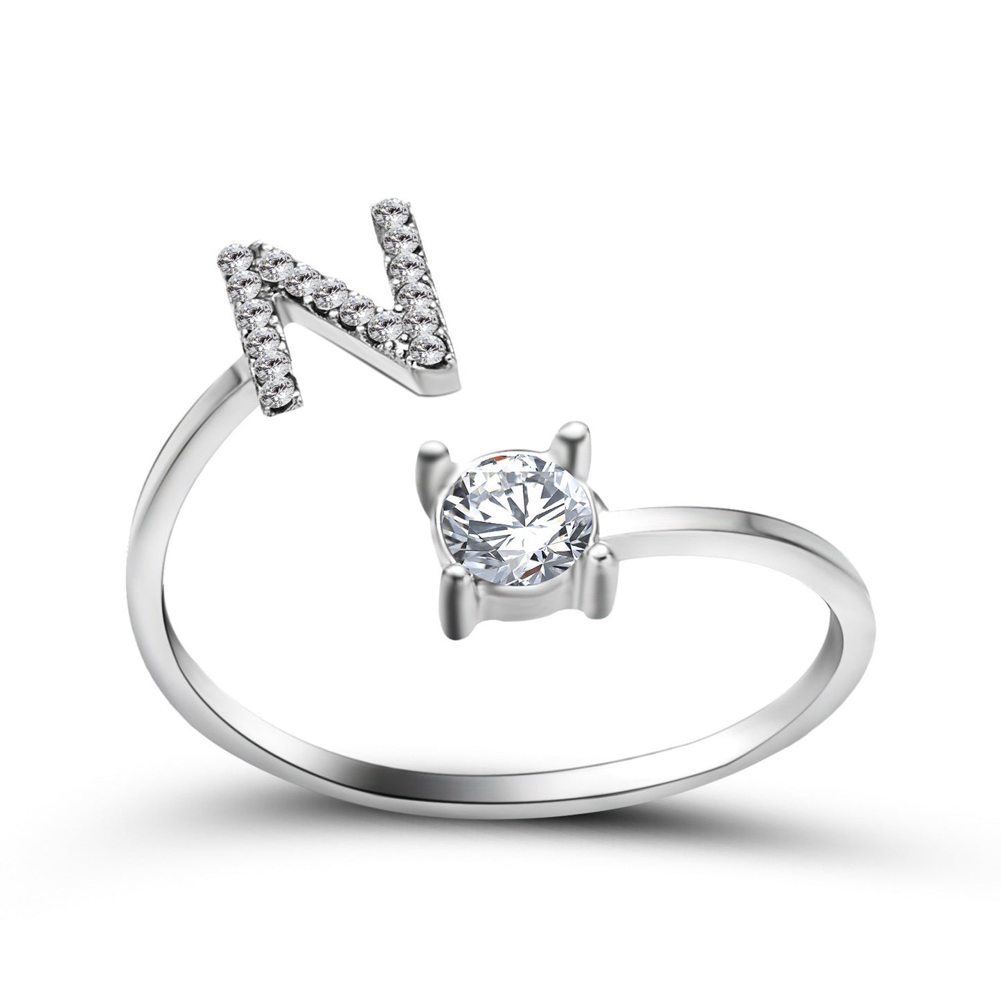 Noxypera Adjustable 26 Initial Letter Ring
