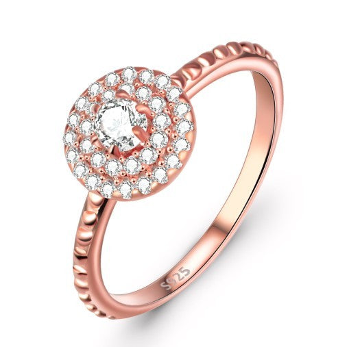 Noxypera 925 Sterling Silver Diamante Ring