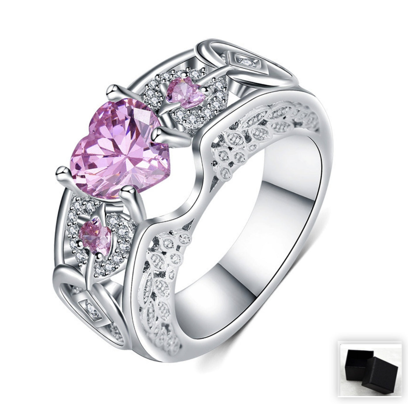 Noxypera Heart-Shaped Ruby Engagement Ring