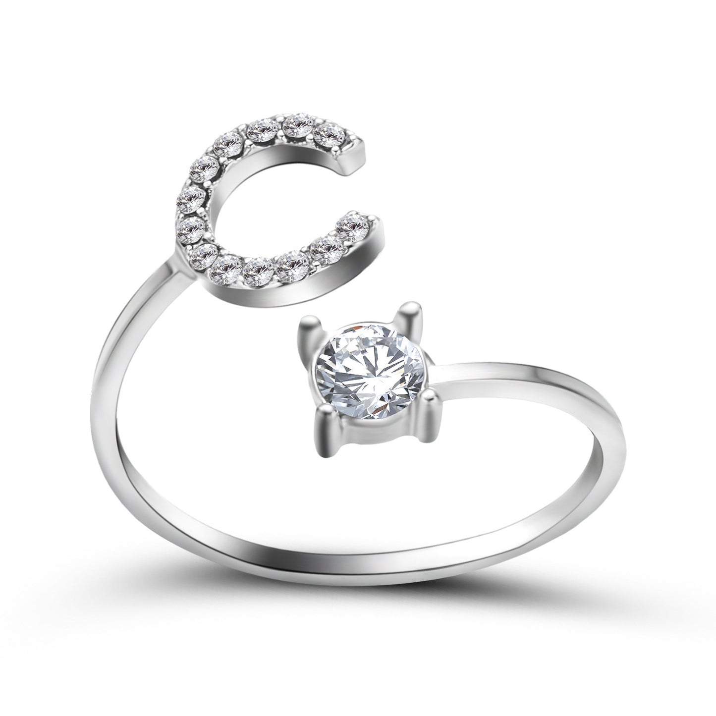 Noxypera Adjustable 26 Initial Letter Ring