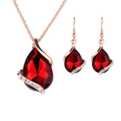 Noxypera Water Drop Necklace Earring Set