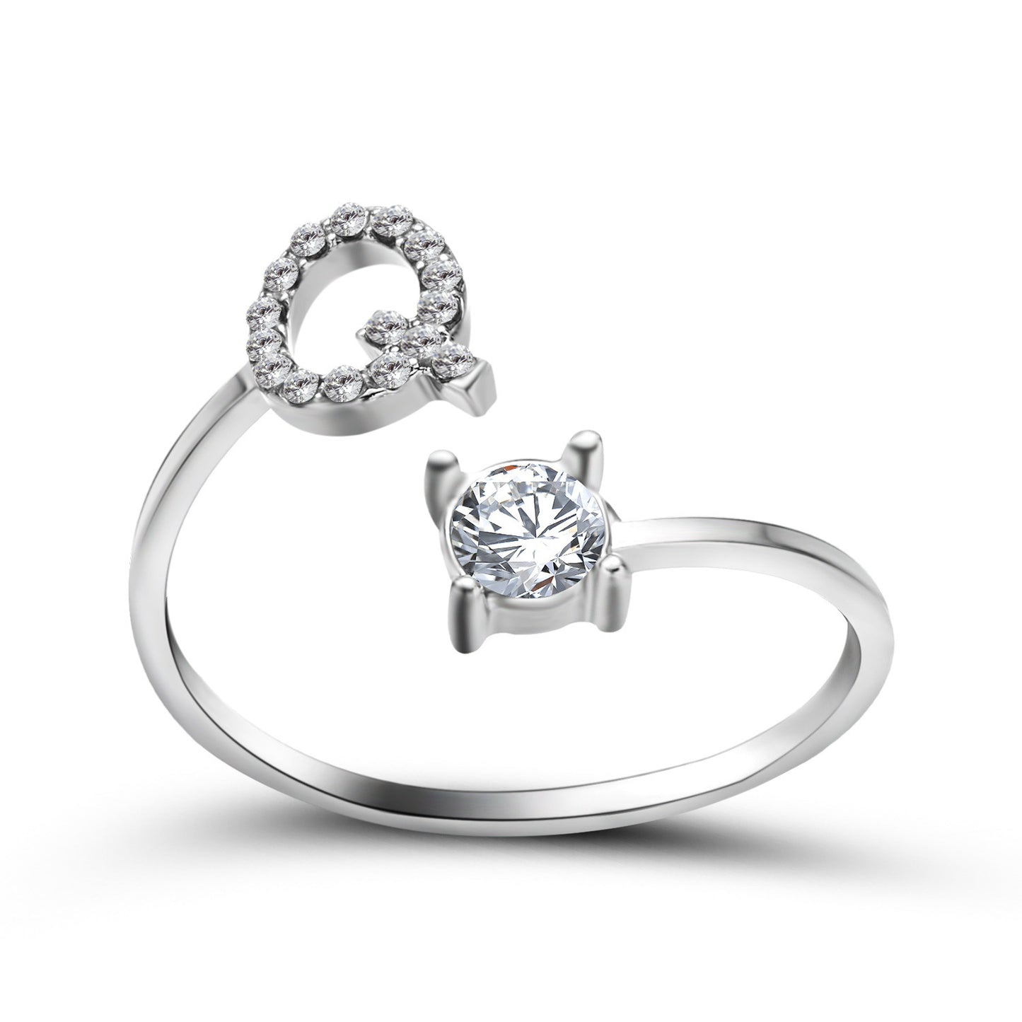 Noxypera Adjustable 26 Initial Letter Ring