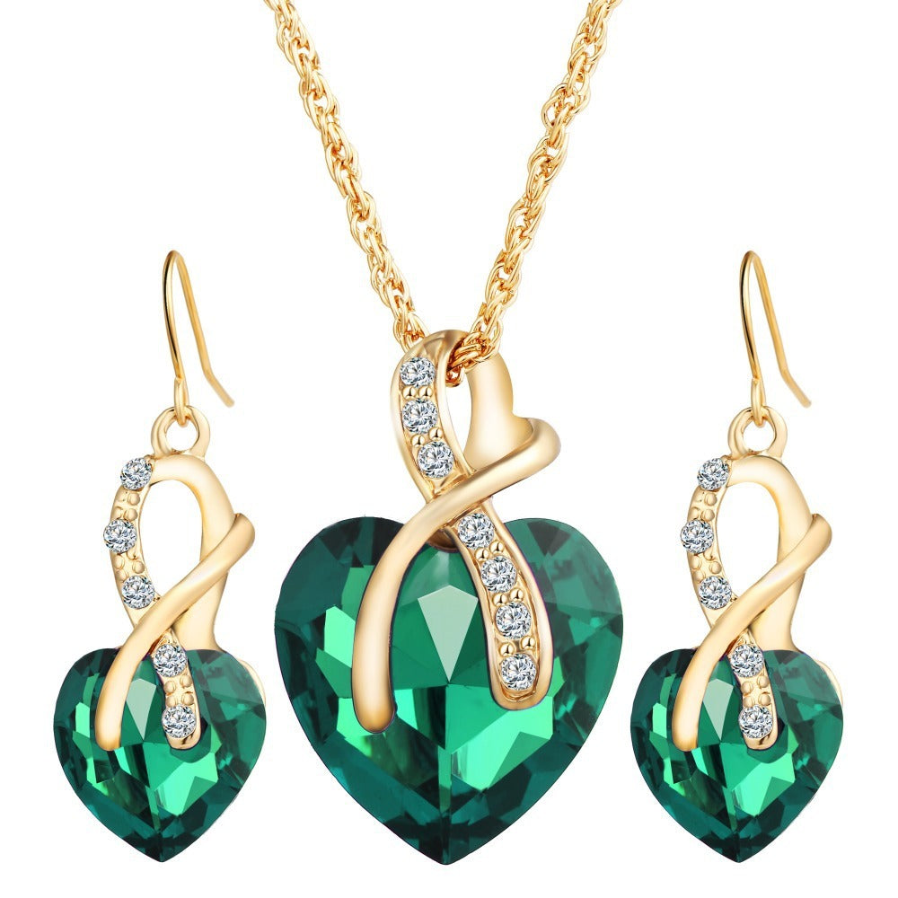 Noxypera Crystal Zircon Necklace Earrings