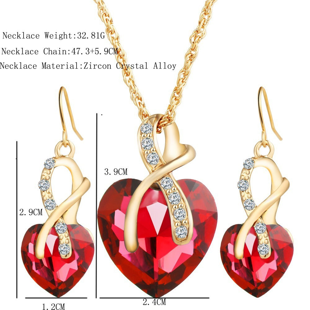 Noxypera Crystal Zircon Necklace Earrings