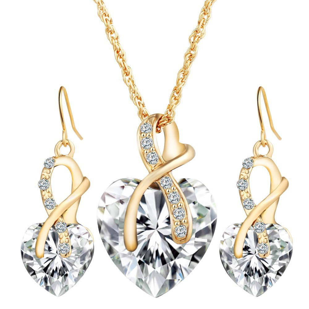 Noxypera Crystal Zircon Necklace Earrings