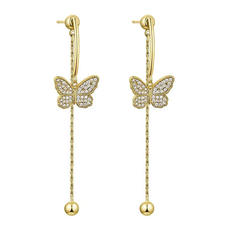 Noxypera Premium Sense Tassel Butterfly Earrings