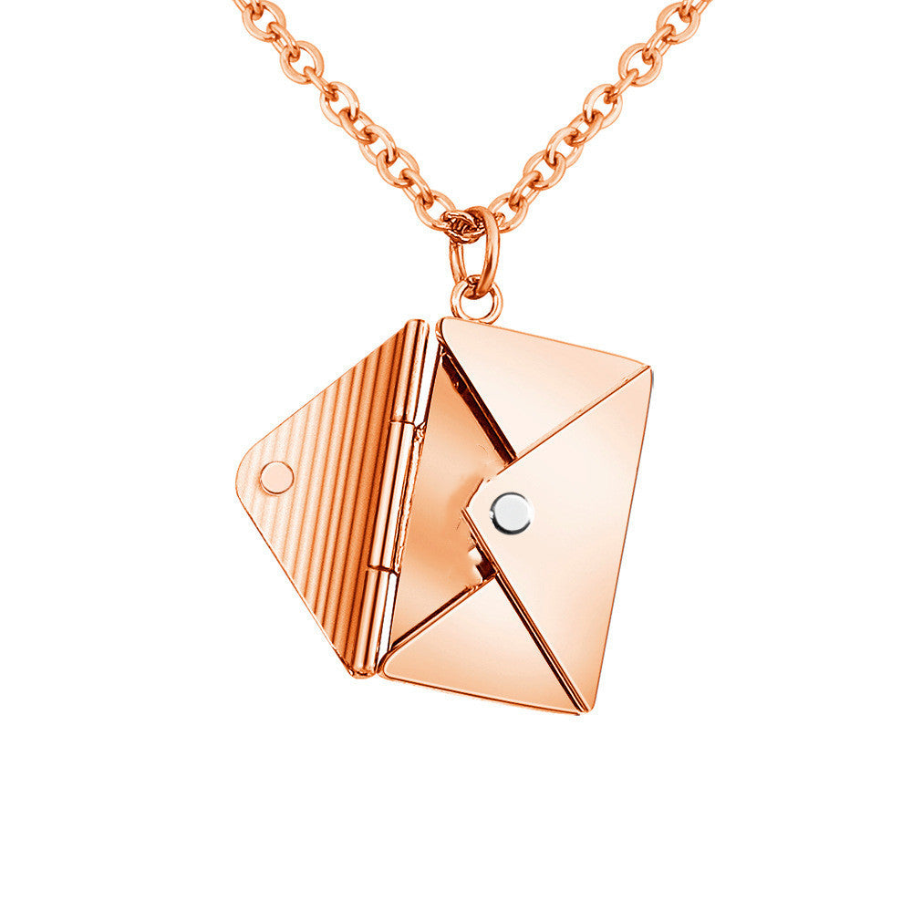 Noxypera Envelop Letter Pendant Necklace