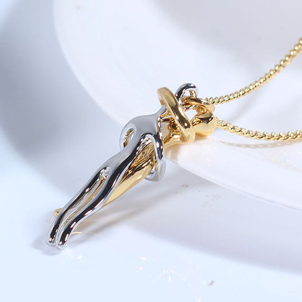 Noxypera Love Couple Hug Unisex Necklace