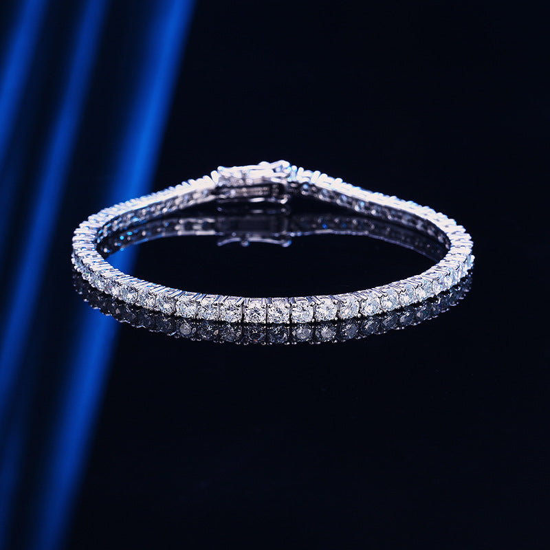 Noxypera S925 Sterling Silver 10 Points Moissanite Bracelet