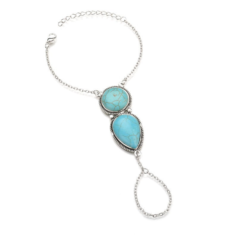 Noxypera Turquoise Stone Tassel Bracelet