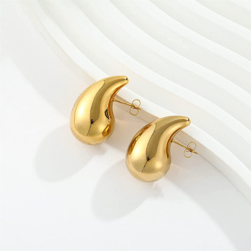 Noxypera Metal Water Drop Earrings