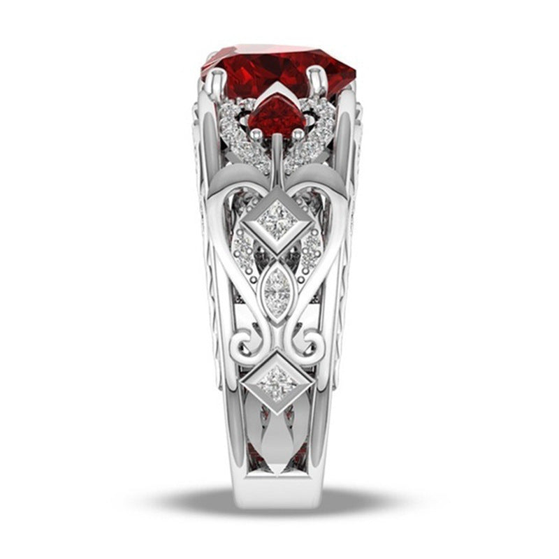Noxypera Heart-Shaped Ruby Engagement Ring