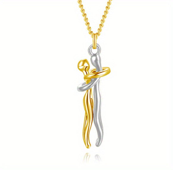 Noxypera Love Couple Hug Unisex Necklace