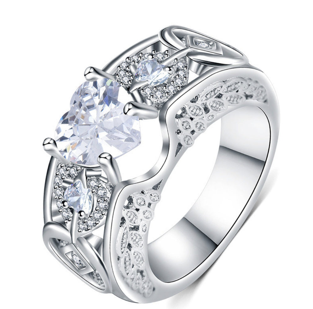 Noxypera Heart-Shaped Ruby Engagement Ring