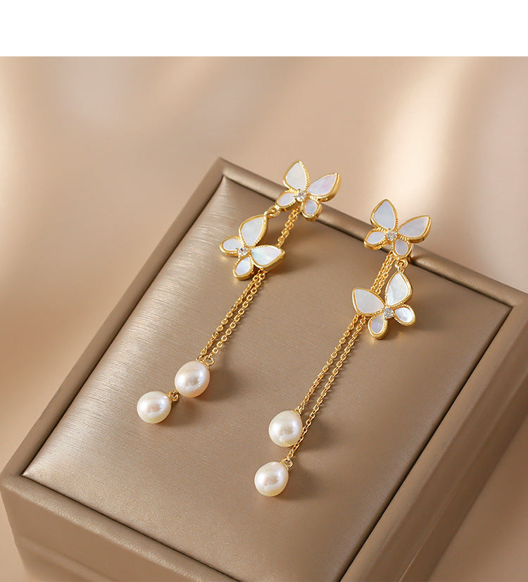 Noxypera Butterfly Long Tassel Earrings