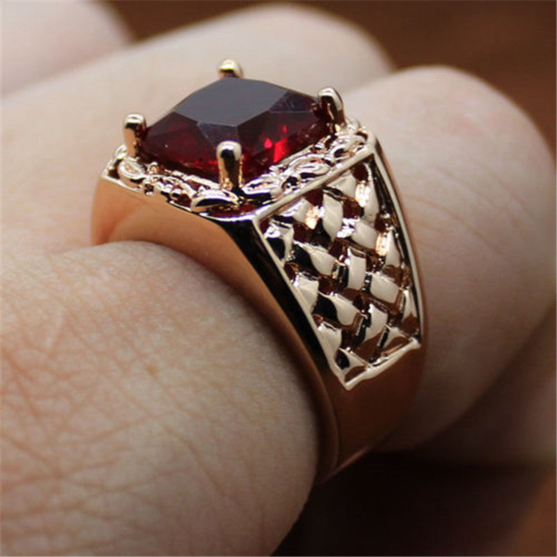 Noxypera 18k Plated Ruby Engagement Ring