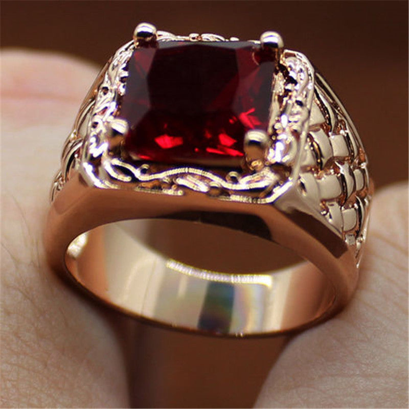 Noxypera 18k Plated Ruby Engagement Ring