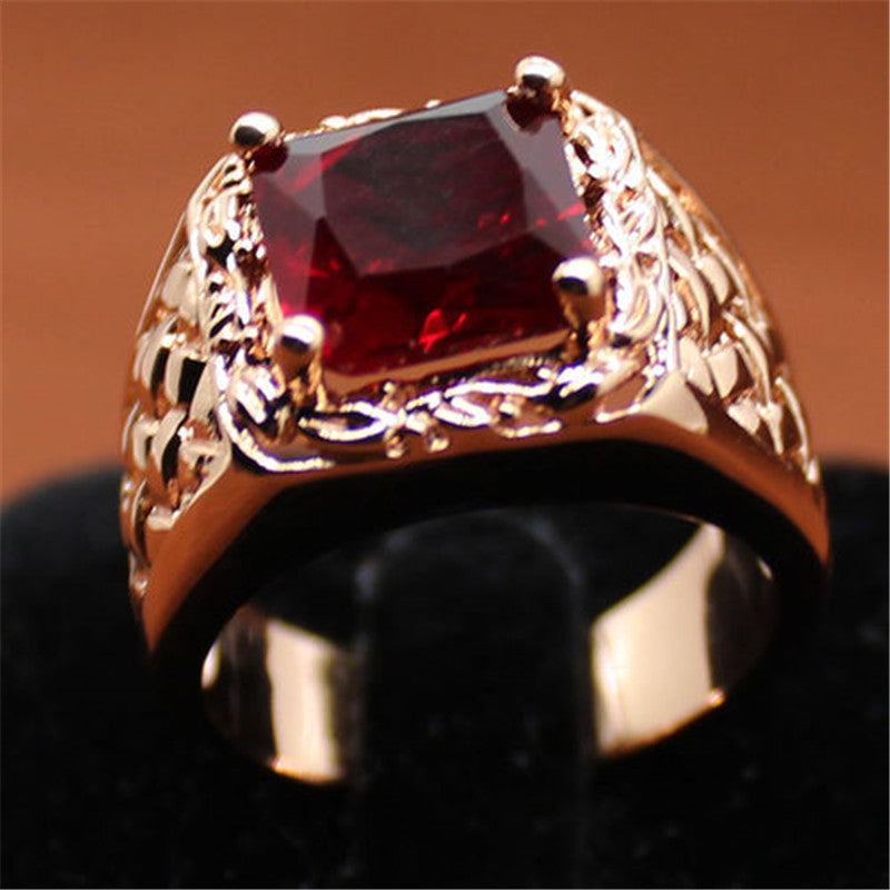 Noxypera 18k Plated Ruby Engagement Ring